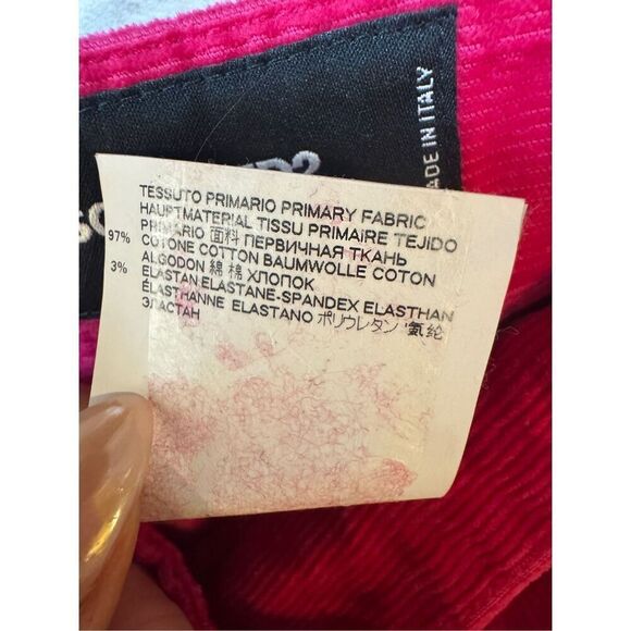 NWT DSQUARED2 Fuchsia corduroy midi skirt size 38/ US 2 - Picture 3 of 7